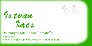 istvan kacs business card